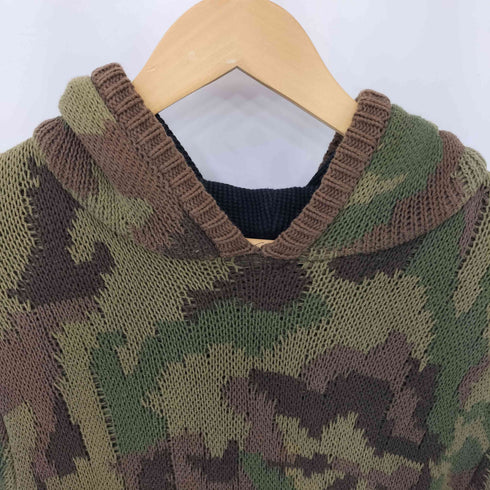 シックスティエイトアンドブラザーズ 68&BROTHERS 迷彩柄 L/S ニット フーディ パーカー メンズ import:S